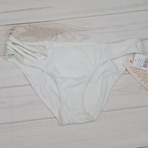 Nicolita white bikini bottom large